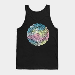 Pastel rainbow mandala design Tank Top